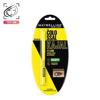 Maybelline New York The Colossal Kajal, Smudgeproof &amp;amp; Waterproof Lasts Up To 24H - Deep Black (0.35g)