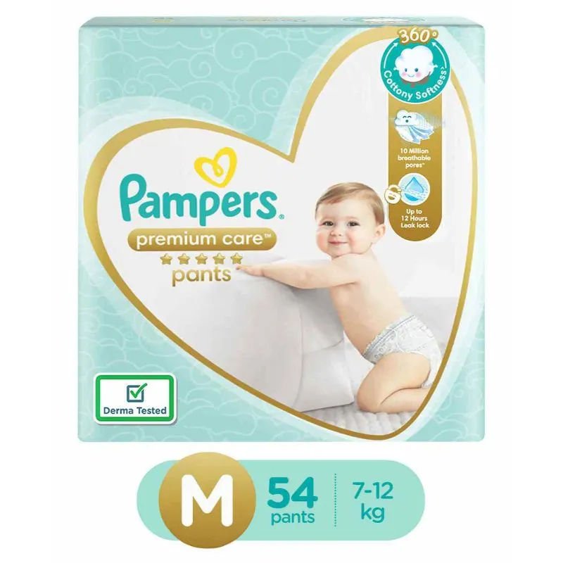 Pampers Premium Care Pants Diapers Medium - 54 Pack